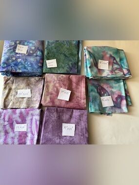 Quilting Sewing Fabric Crafts Material Tie-Dye Handmade Multiple Colors